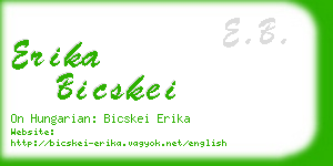 erika bicskei business card